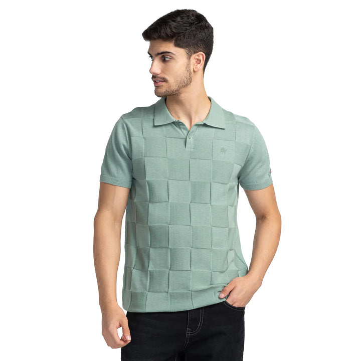 Green Regular Fit Men's Polo T-Shirt