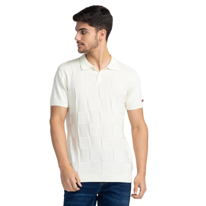 White Regular Fit Men's Polo T-Shirt