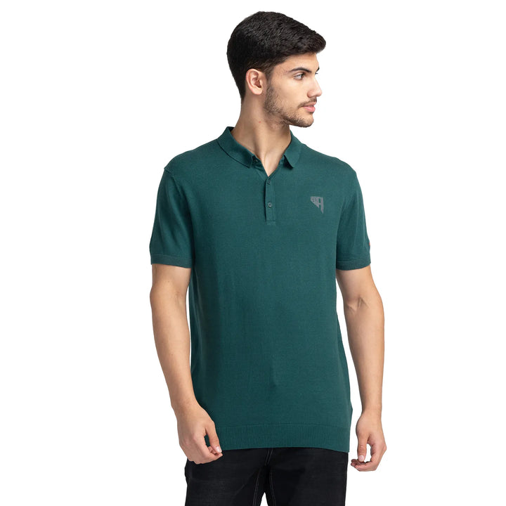 Green Regular Fit Men's Polo T-Shirt