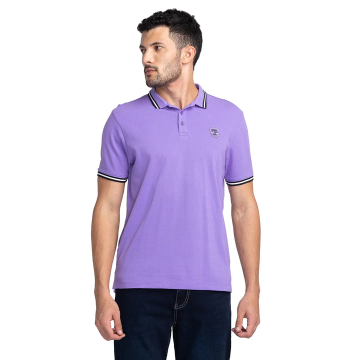 Purple Regular Fit Men's Polo T-Shirt