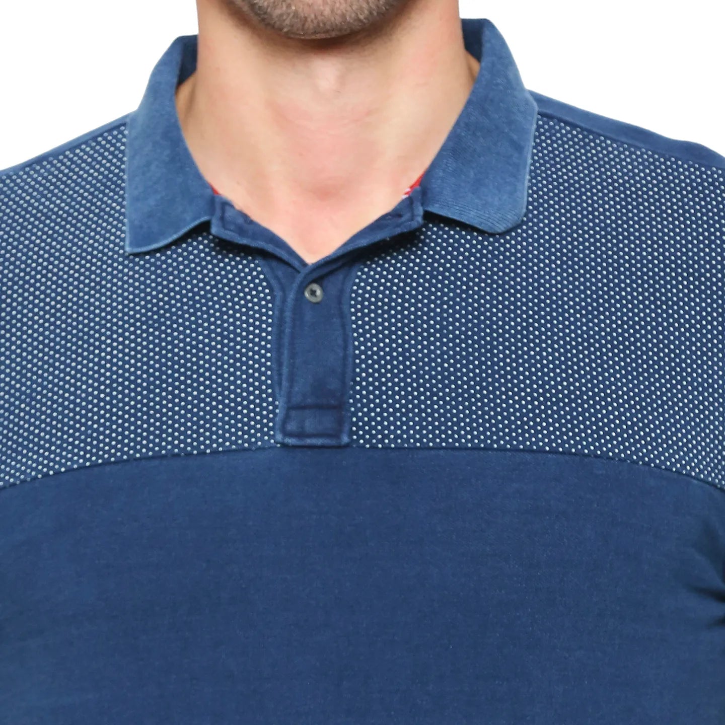 Being Human Clothing Men Regular Fit Polo Neck T-Shirts-Indigo