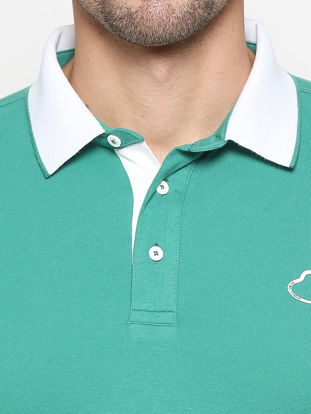 Being Human Clothing Men Regular Fit Polo Neck T-Shirts-Green