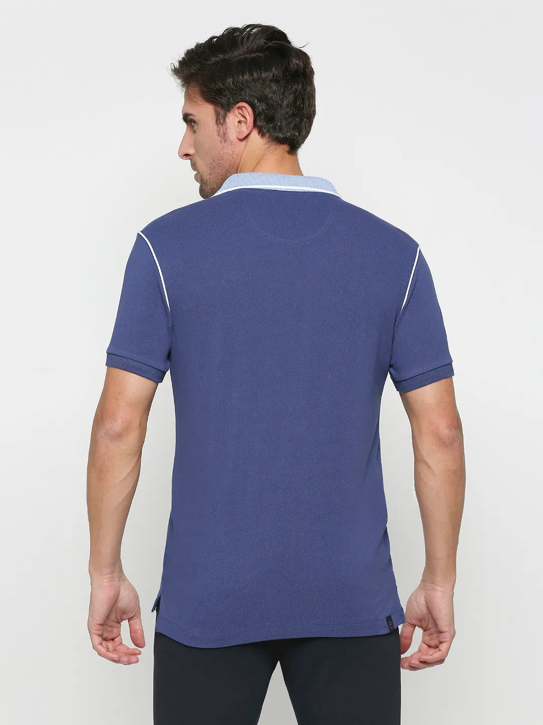 Being Human Clothing Men Regular Fit Polo Neck T-Shirts-Navy