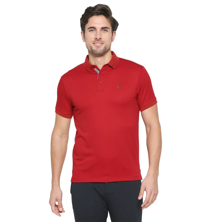 Red Regular Fit Men's Polo T-Shirt