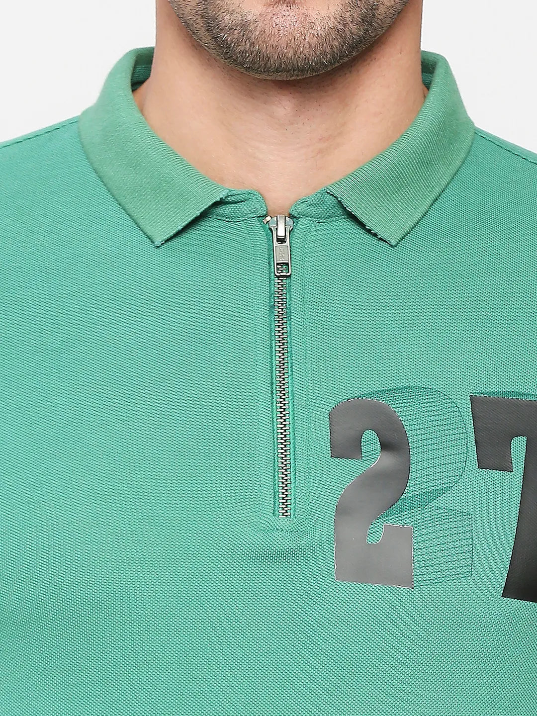 Black Regular Fit Men's Polo T-Shirt by Being Human Clothing