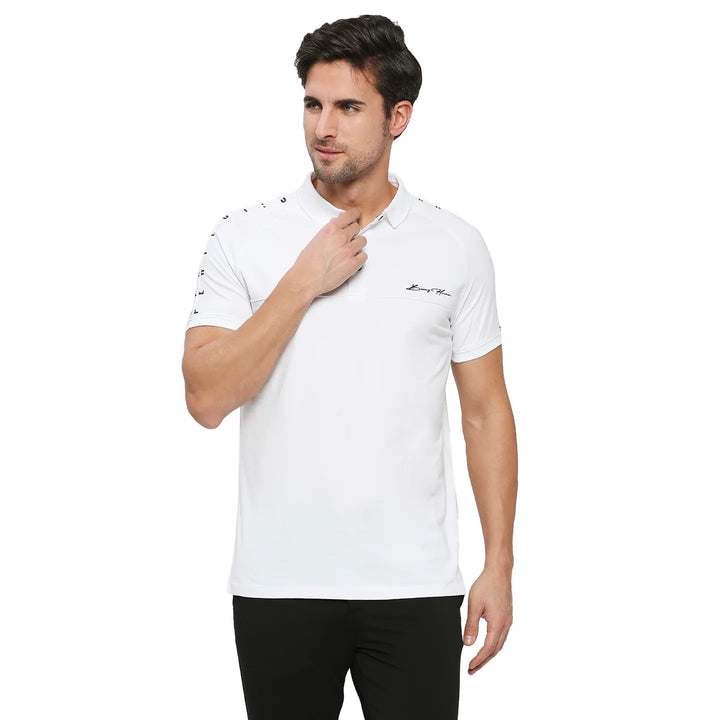 White Regular Fit Men's Polo T-Shirt