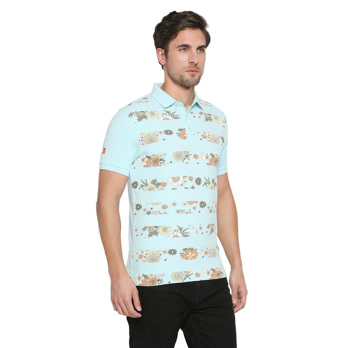 Being Human Clothing Men Regular Fit Polo Neck T-Shirts-Deep Teal