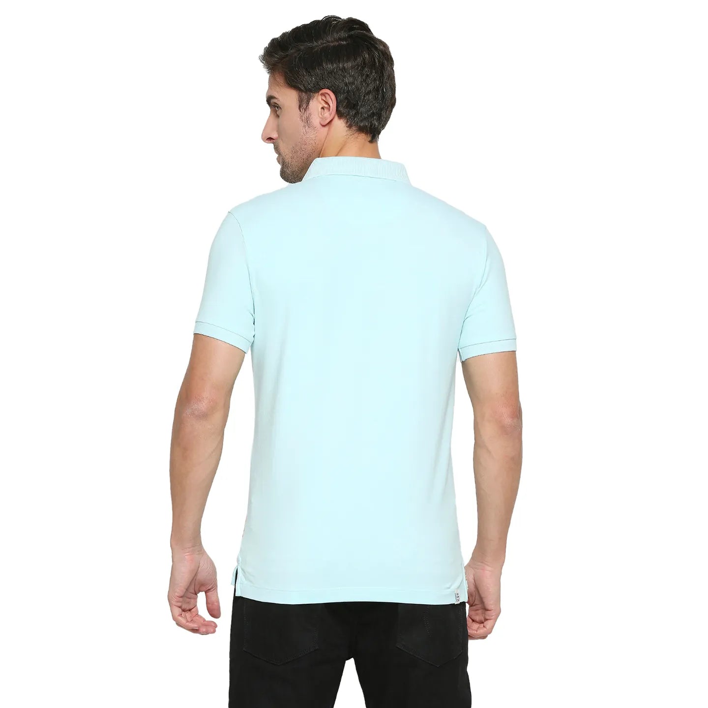 Being Human Clothing Men Regular Fit Polo Neck T-Shirts-Deep Teal