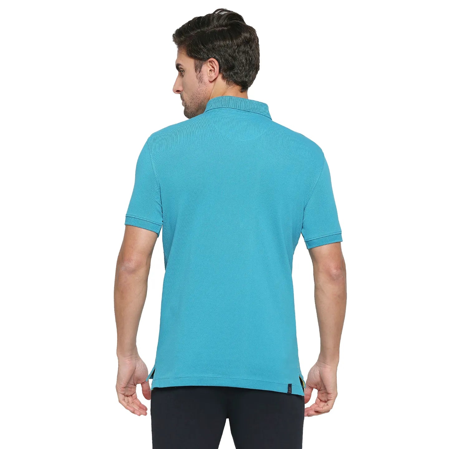 Blue Regular Fit Men's Polo T-Shirt by Being Human Clothing