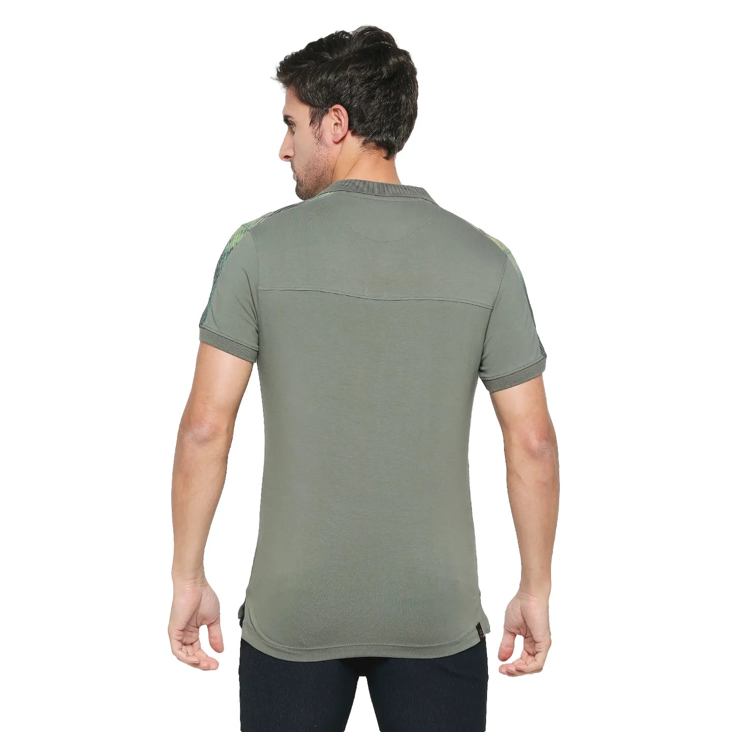 Green Regular Fit Men's Polo T-Shirt by Being Human Clothing