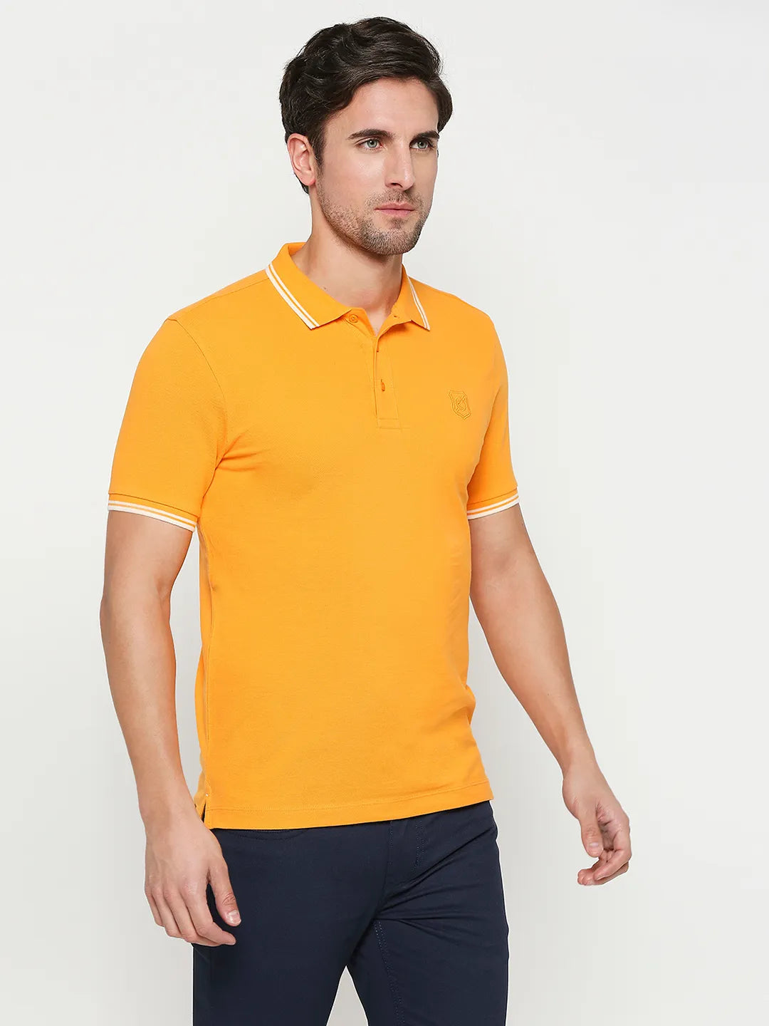 Being Human Clothing Men Regular Fit T-Shirts-Bright Marigold