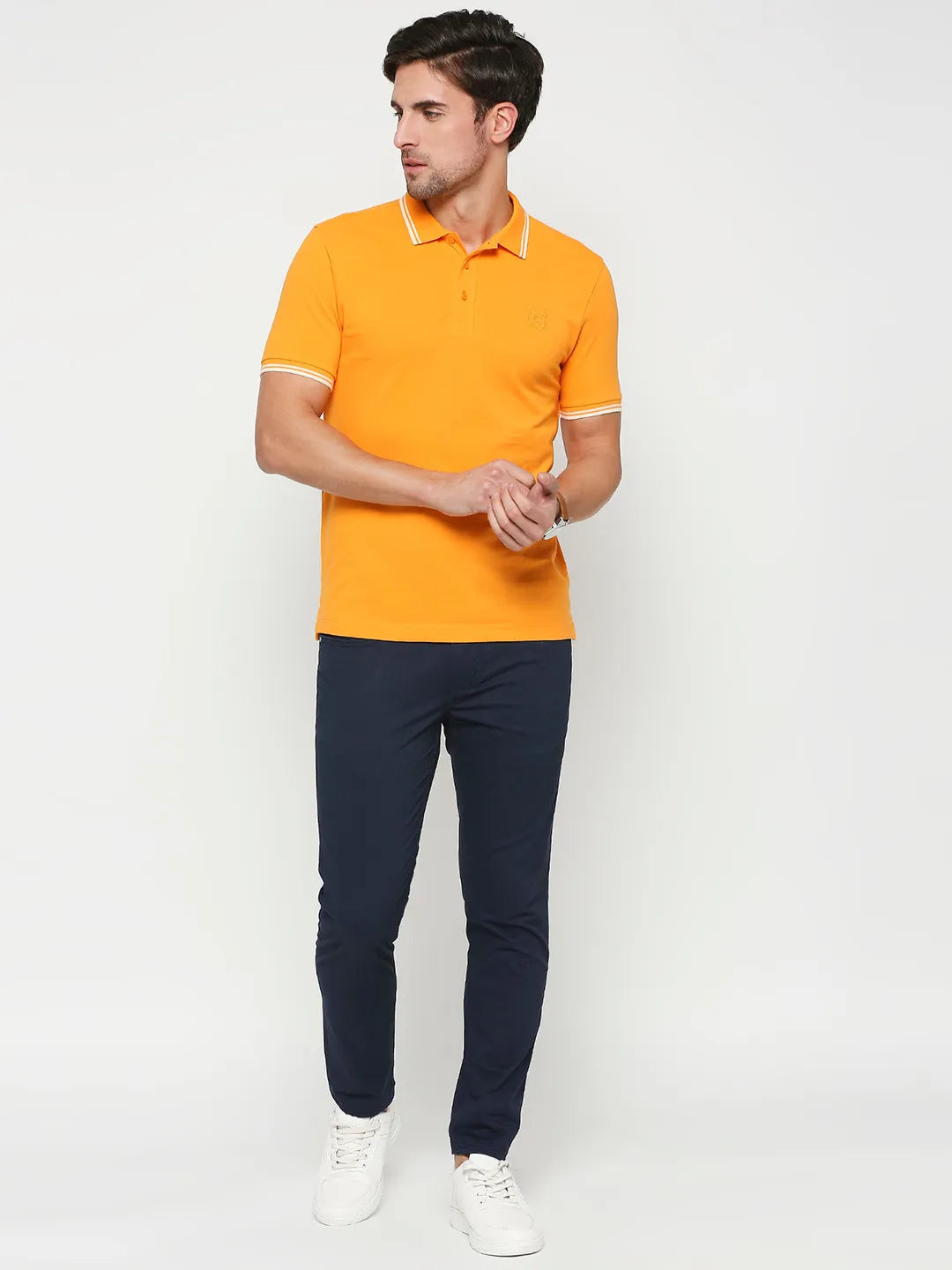 Being Human Clothing Men Regular Fit T-Shirts-Bright Marigold