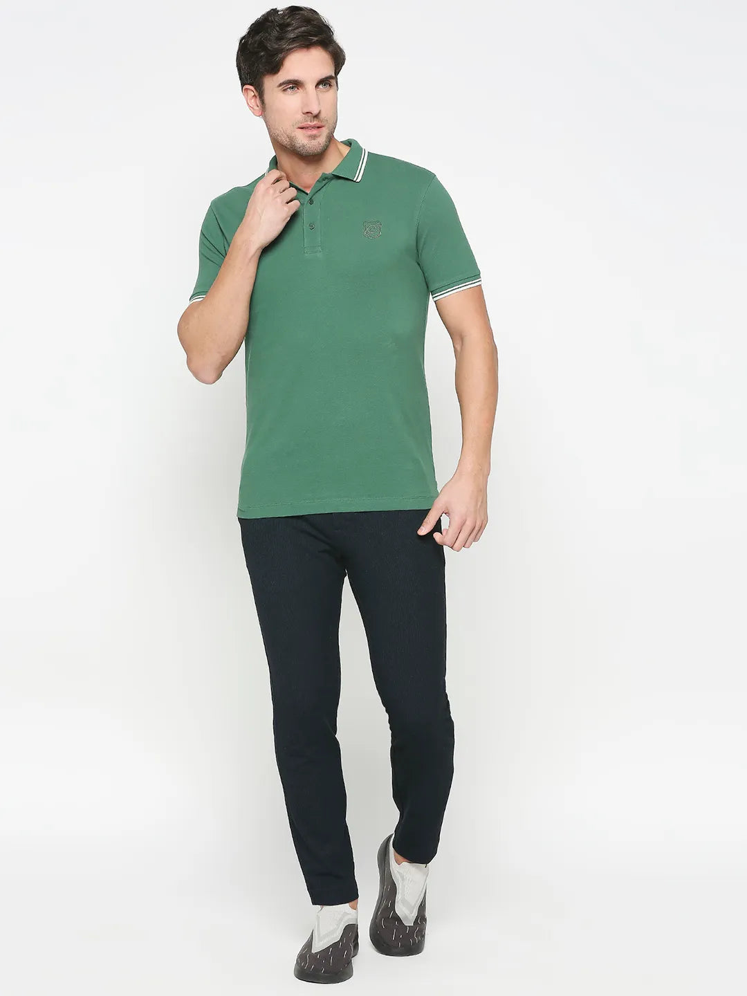Being Human Clothing Men Regular Fit Polo Neck T-Shirts-Eden