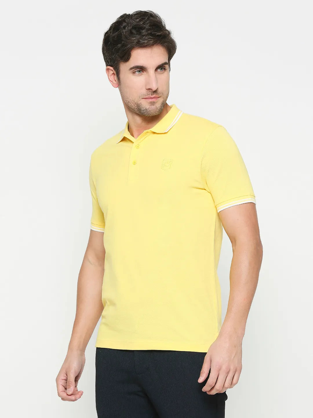 Being Human Clothing Men Regular Fit Polo Neck T-Shirts-Vibrant Yellow