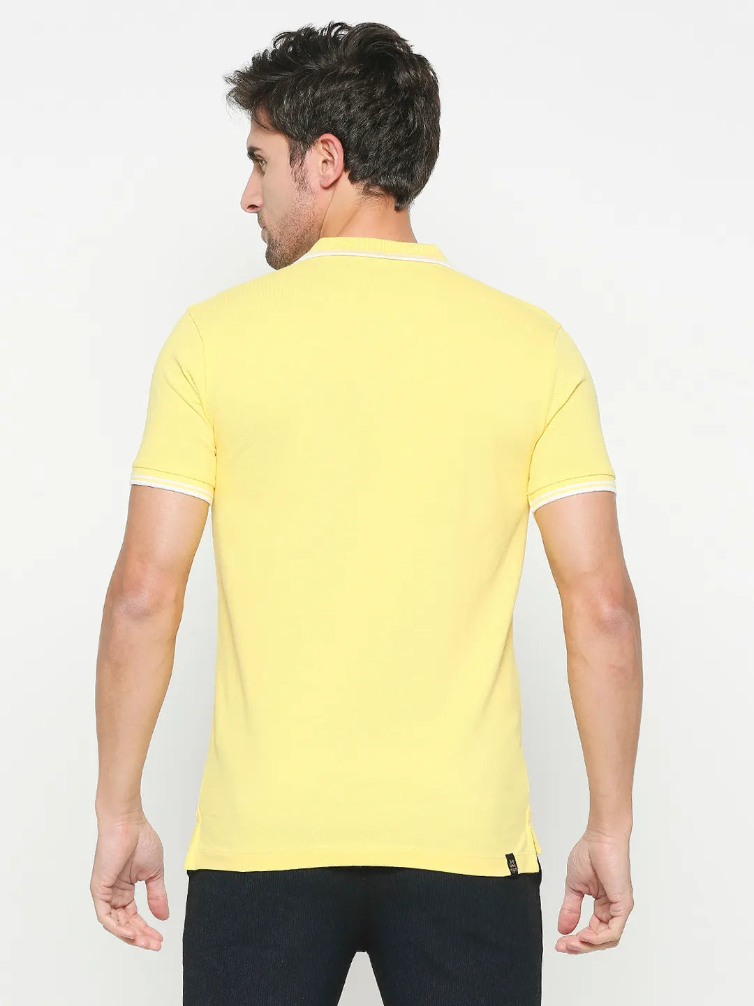 Being Human Clothing Men Regular Fit Polo Neck T-Shirts-Vibrant Yellow