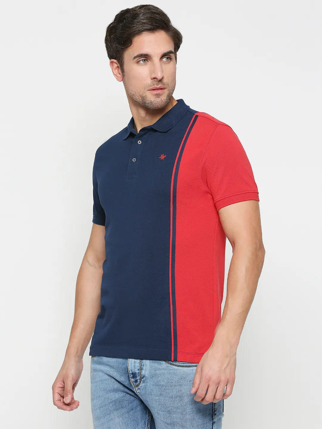 Being Human Clothing Men Regular Fit T-Shirts-Navy And Red