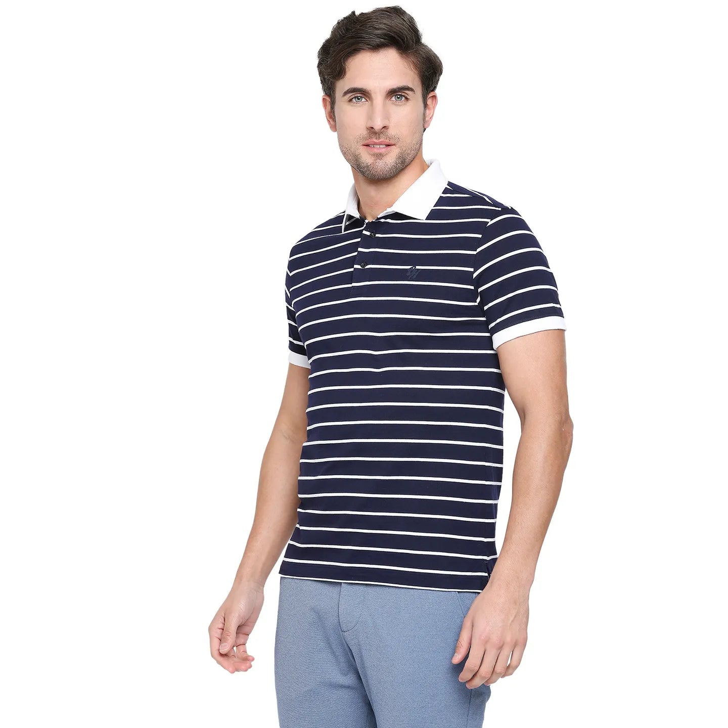 Being Human Clothing Men Regular Fit T-Shirts-Blue-White