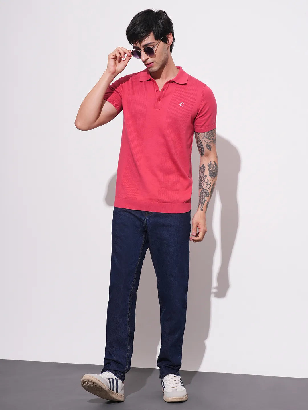 Being Human Clothing Men Regular Fit T-Shirts-Coral