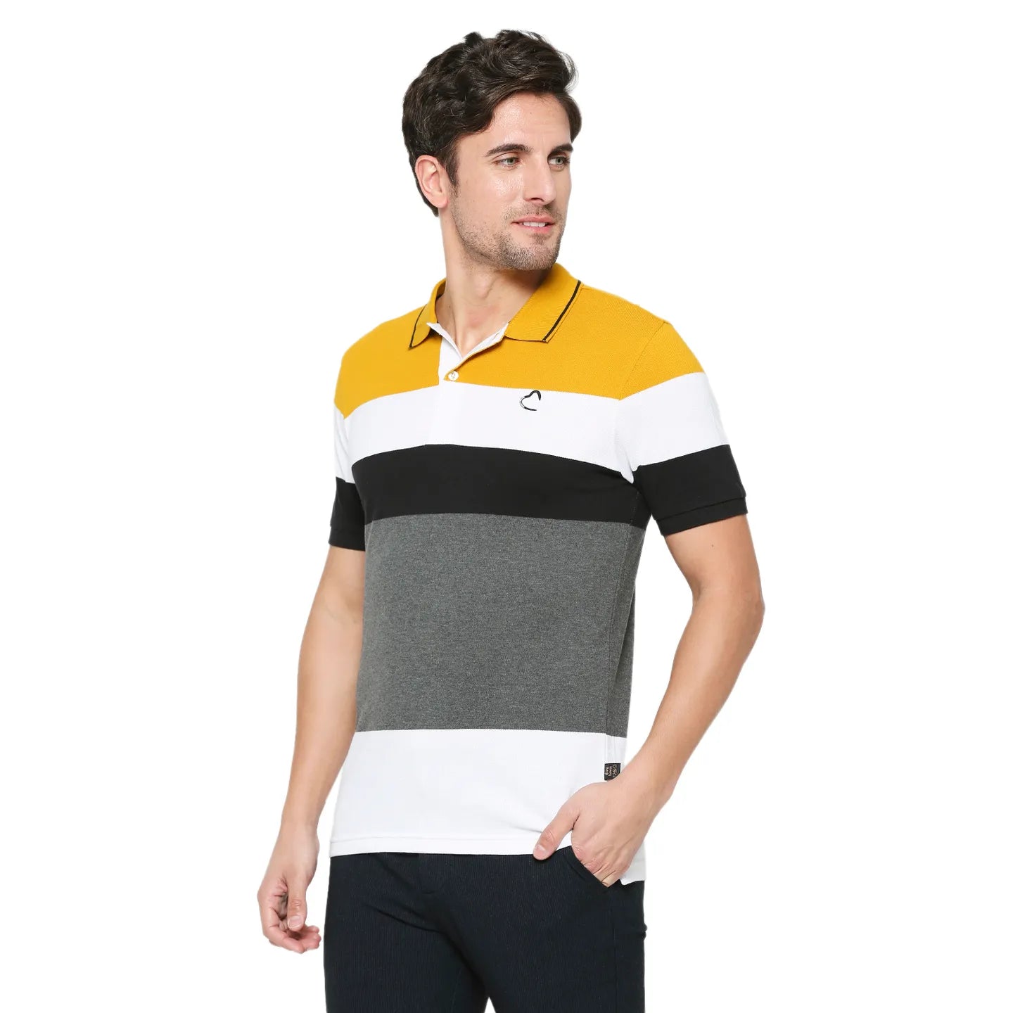 Yellow Regular Fit Men's Polo T-Shirt by Being Human Clothing