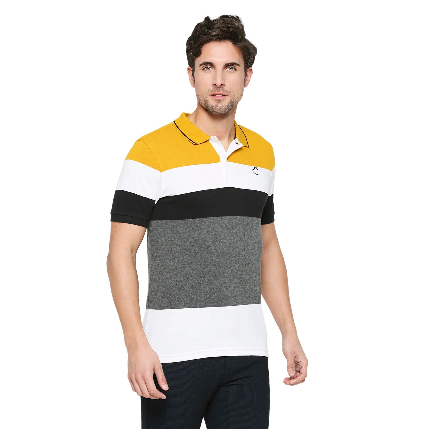 Yellow Regular Fit Men's Polo T-Shirt by Being Human Clothing