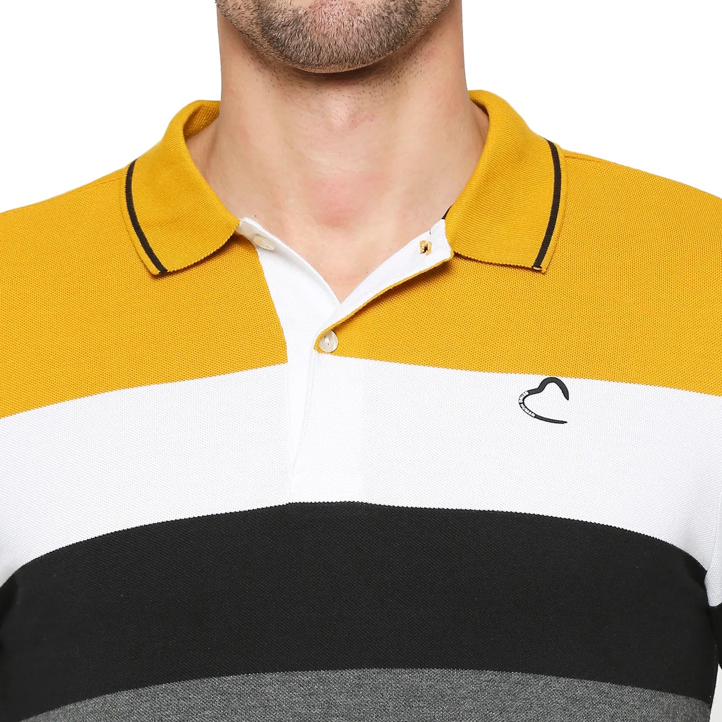 Yellow Regular Fit Men's Polo T-Shirt by Being Human Clothing