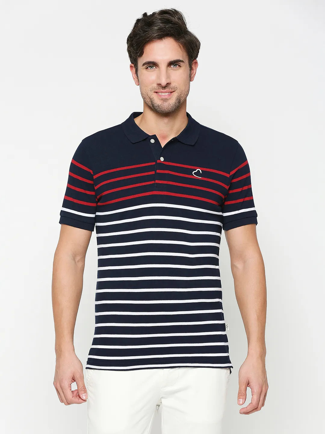 Being Human Clothing Men Regular Fit T-Shirts-Navy-Red