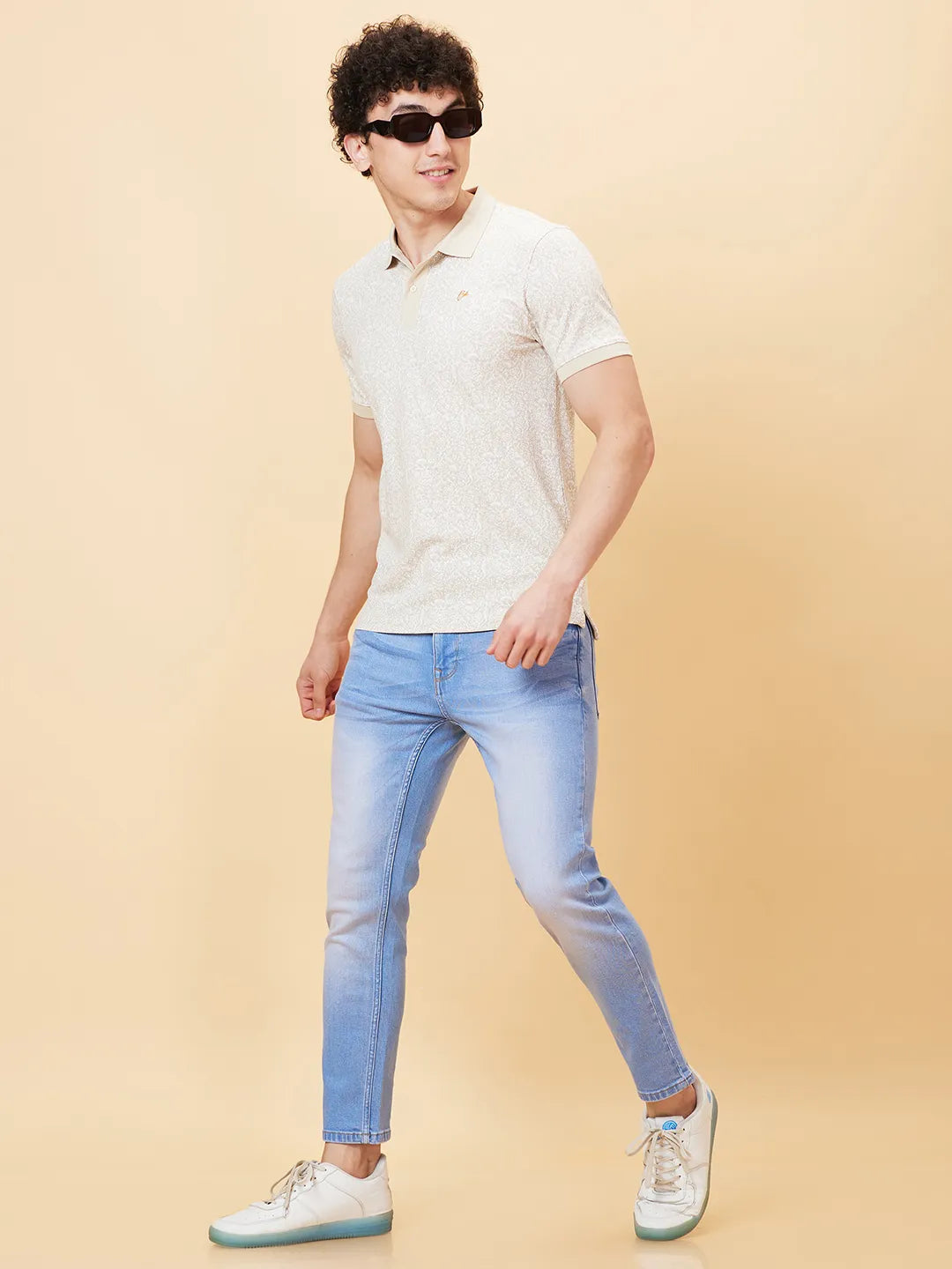 Being Human Clothing Men Regular Fit T-Shirts-Chalk