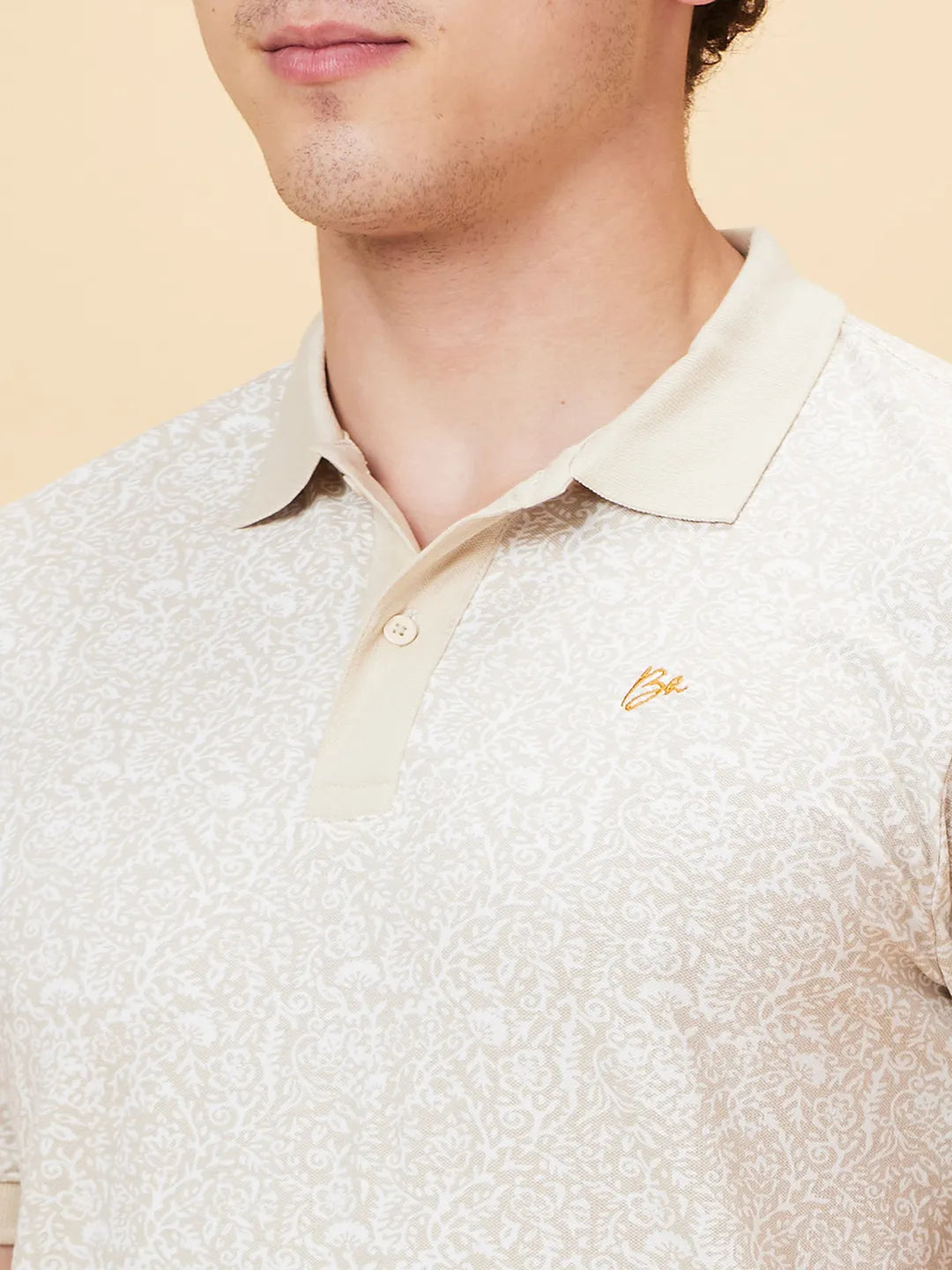 Being Human Clothing Men Regular Fit T-Shirts-Chalk