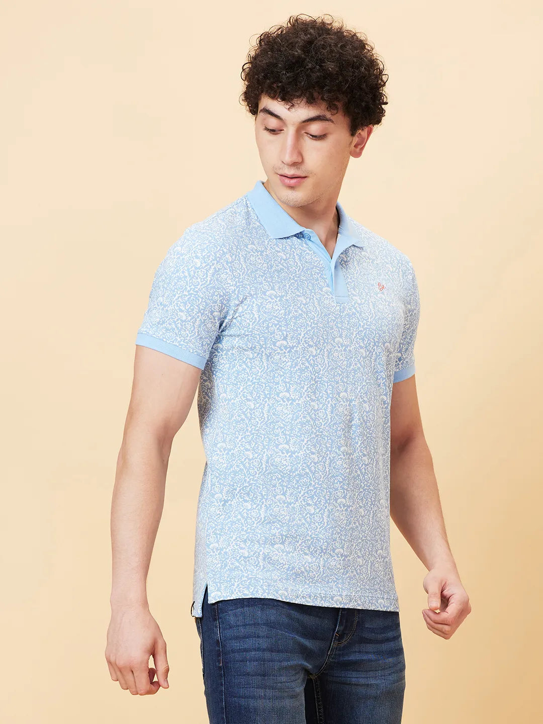 Being Human Clothing Men Regular Fit T-Shirts-Light Blue