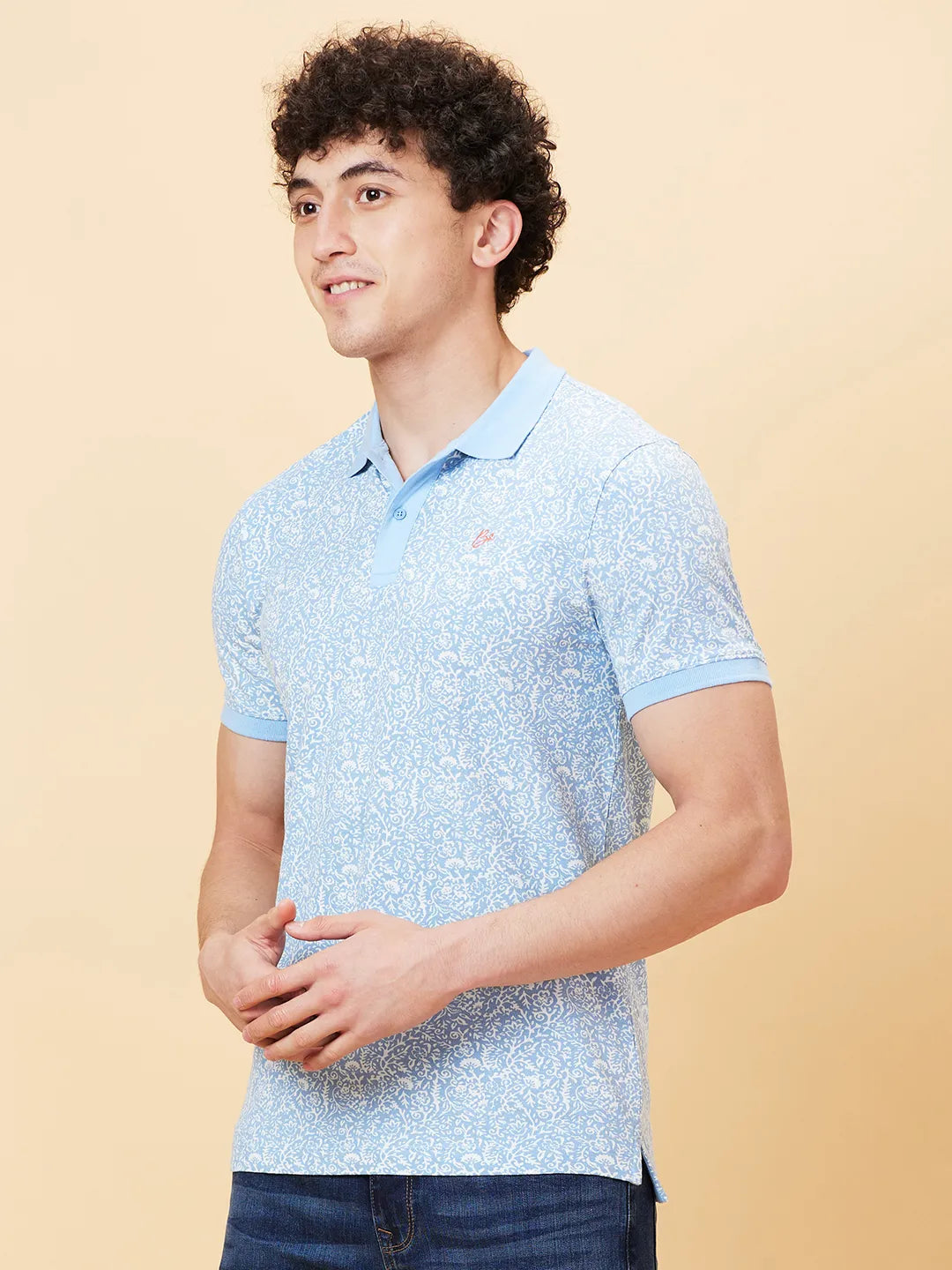 Being Human Clothing Men Regular Fit T-Shirts-Light Blue