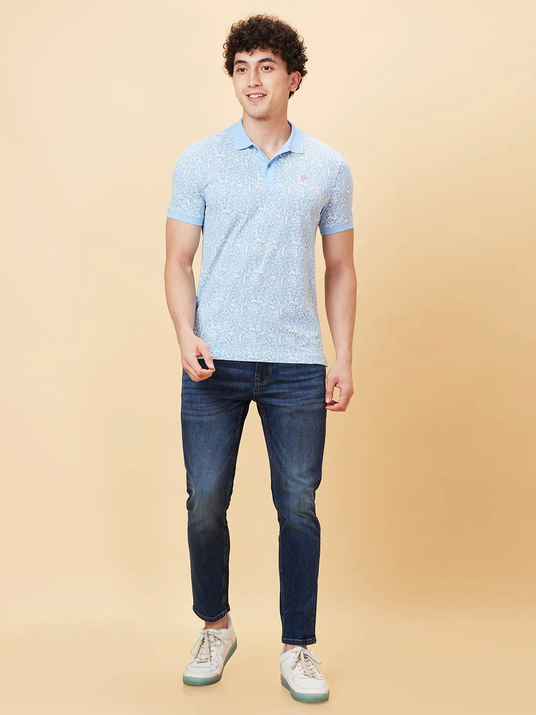 Being Human Clothing Men Regular Fit T-Shirts-Light Blue