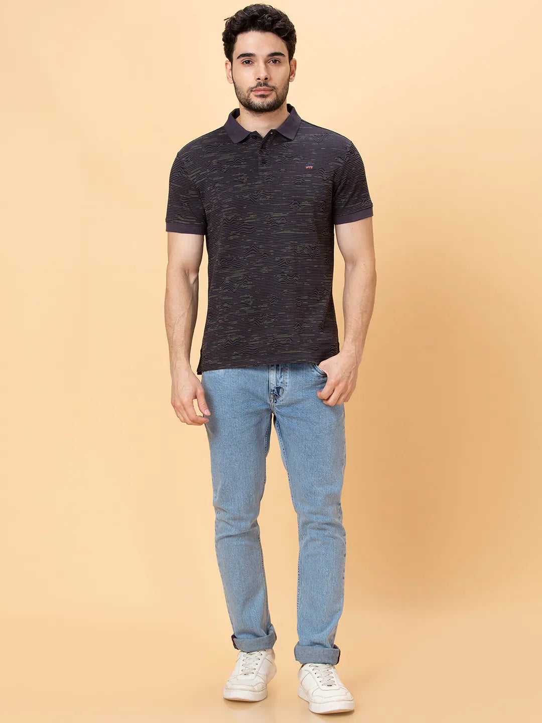 Being Human Clothing Men Regular Fit T-Shirts-Charcoal