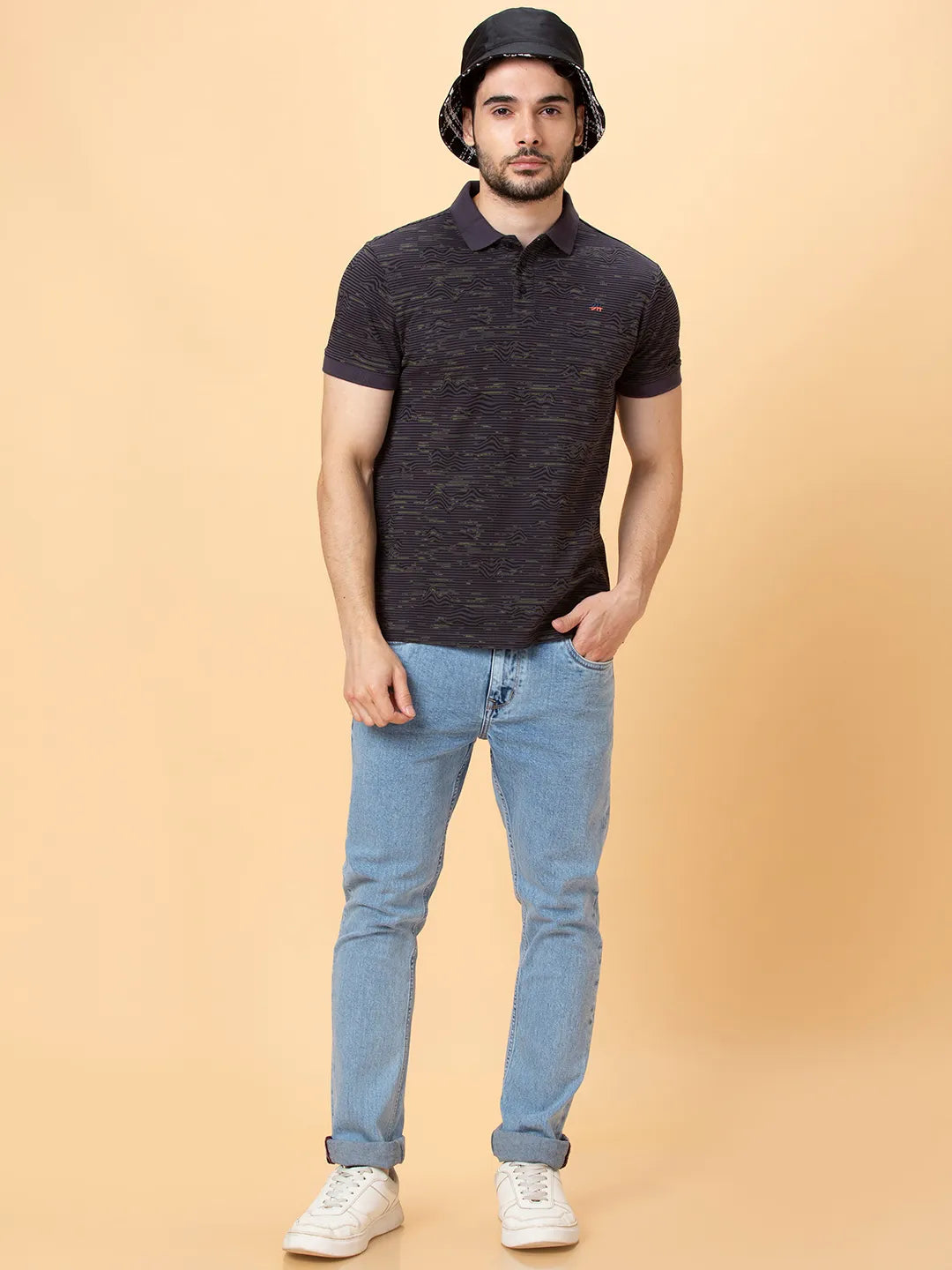 Being Human Clothing Men Regular Fit T-Shirts-Charcoal