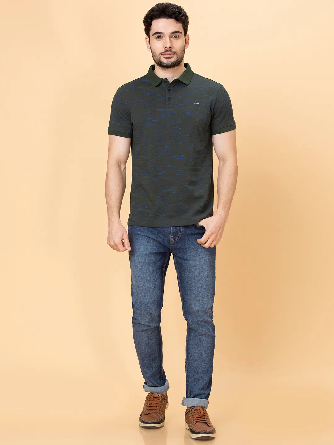 Being Human Clothing Men Regular Fit T-Shirts-Forest Green