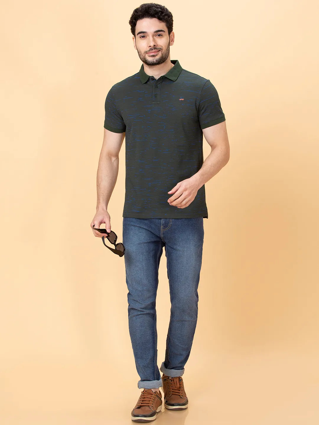 Being Human Clothing Men Regular Fit T-Shirts-Forest Green