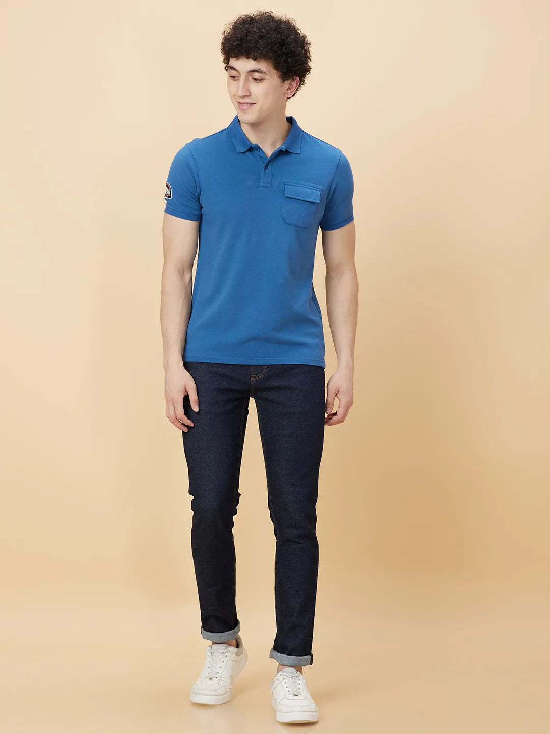 Being Human Clothing Men Regular Fit T-Shirts-Midnight Blue