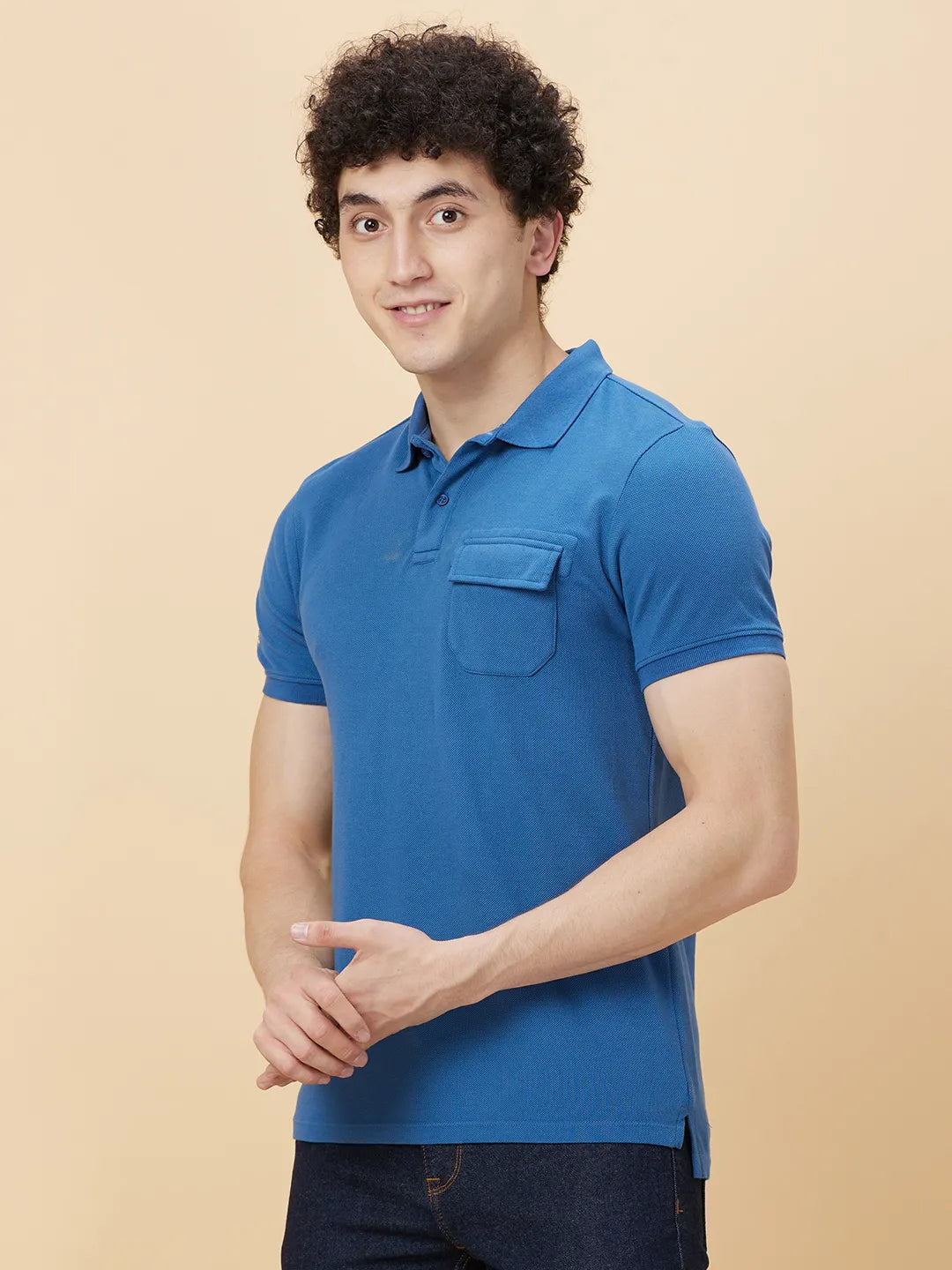 Being Human Clothing Men Regular Fit T-Shirts-Midnight Blue