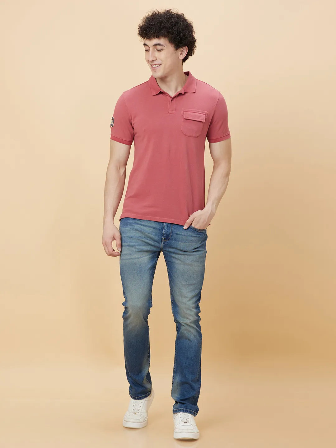 Being Human Clothing Men Regular Fit T-Shirts-Mineral Red