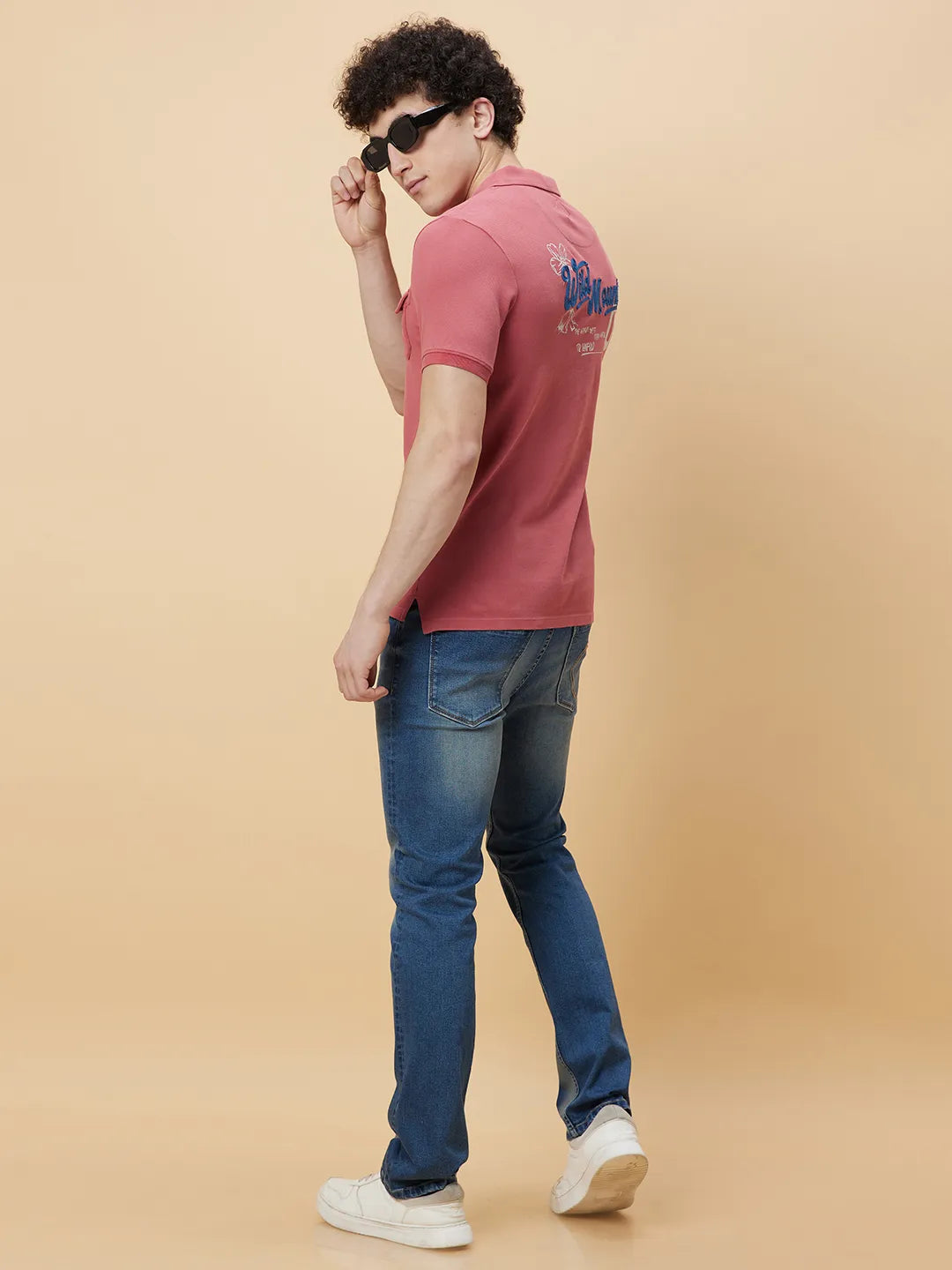 Being Human Clothing Men Regular Fit T-Shirts-Mineral Red