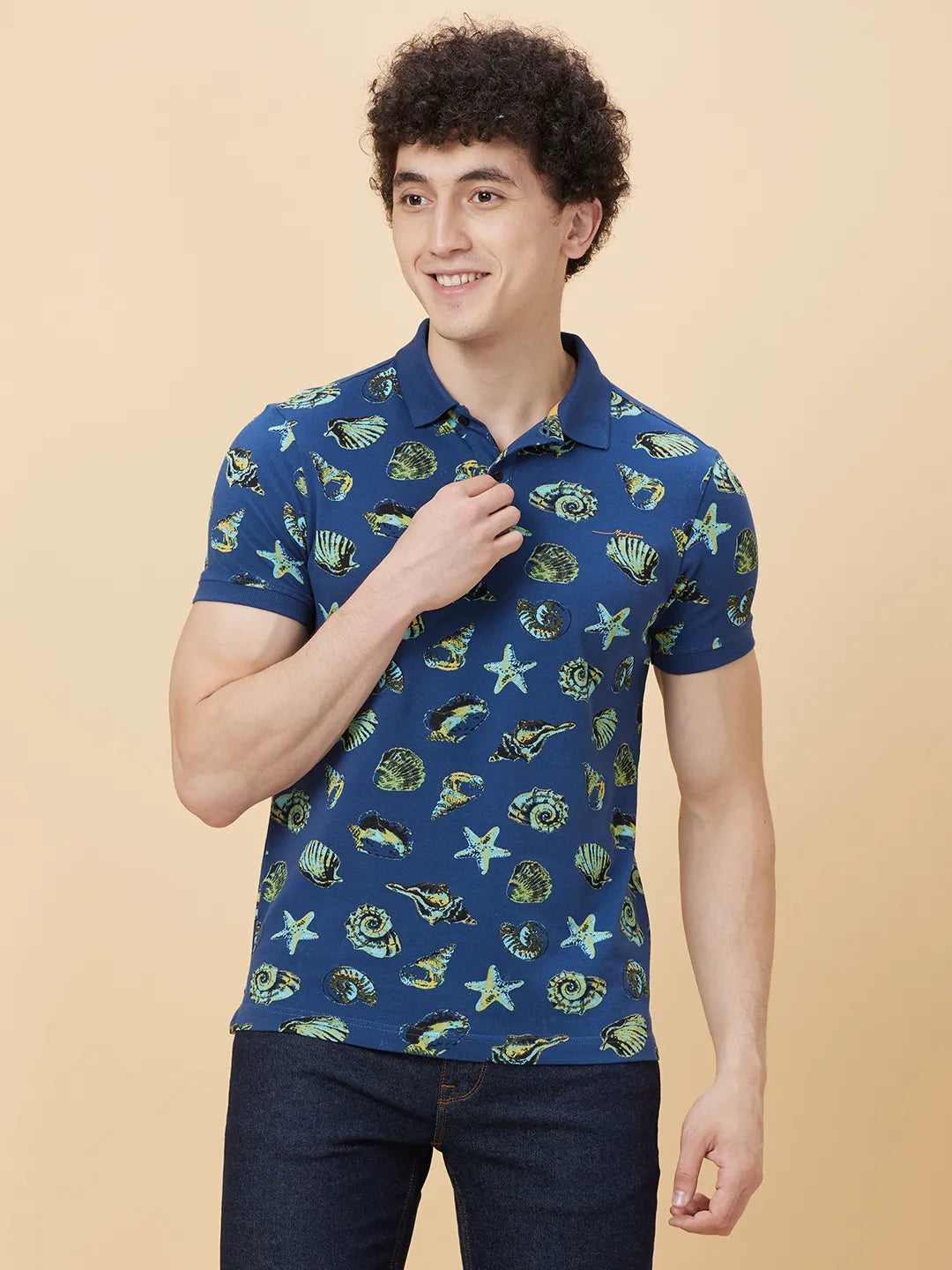 Being Human Clothing Men Regular Fit T-Shirts-Navy