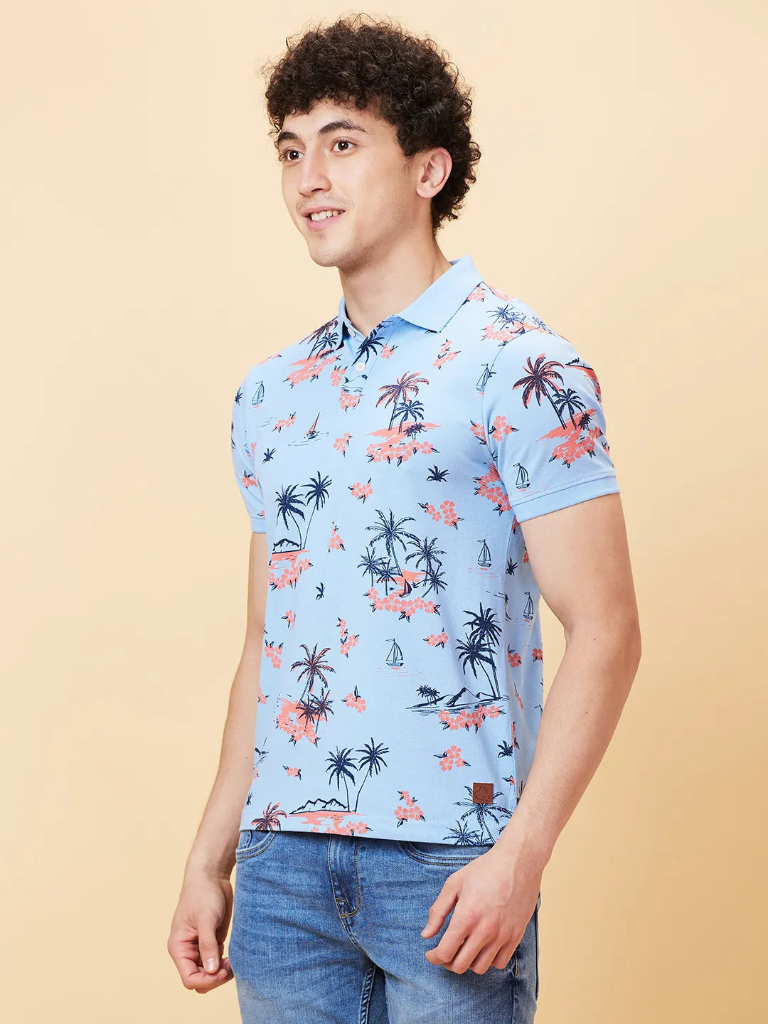 Being Human Clothing Men Regular Fit T-Shirts-Light Blue