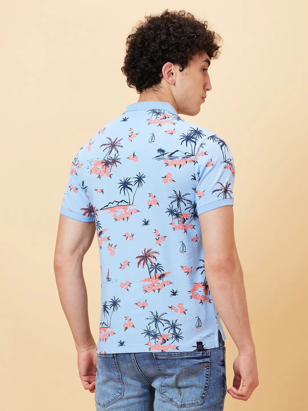 Being Human Clothing Men Regular Fit T-Shirts-Light Blue