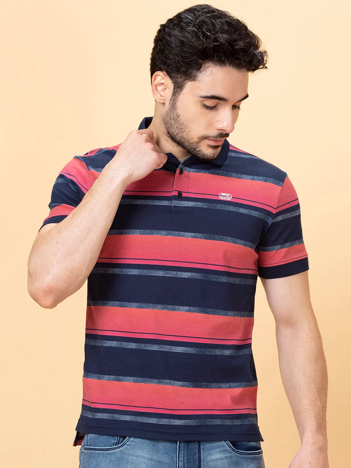 Midnight Blue Regular Fit Men's Polo T-shirt