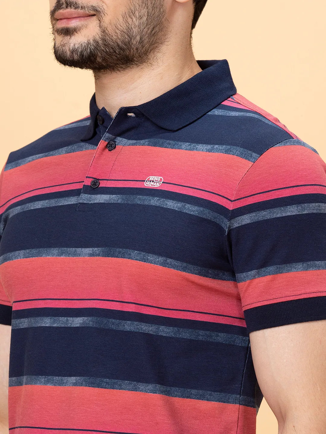 Being Human Clothing Men Regular Fit T-Shirts-Midnight Blue