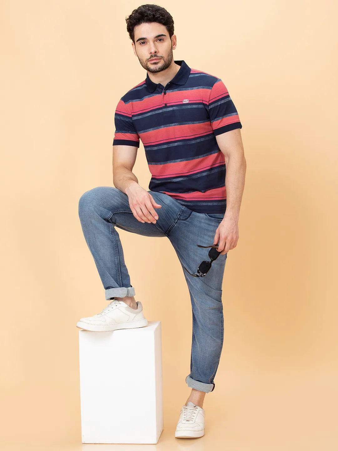 Being Human Clothing Men Regular Fit T-Shirts-Midnight Blue