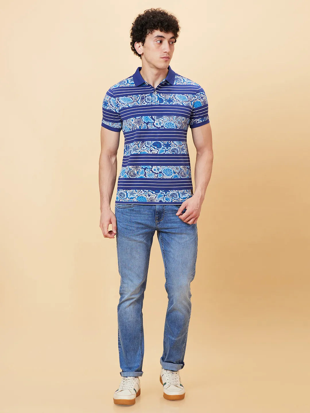 Being Human Clothing Men Regular Fit T-Shirts-Midnight Blue