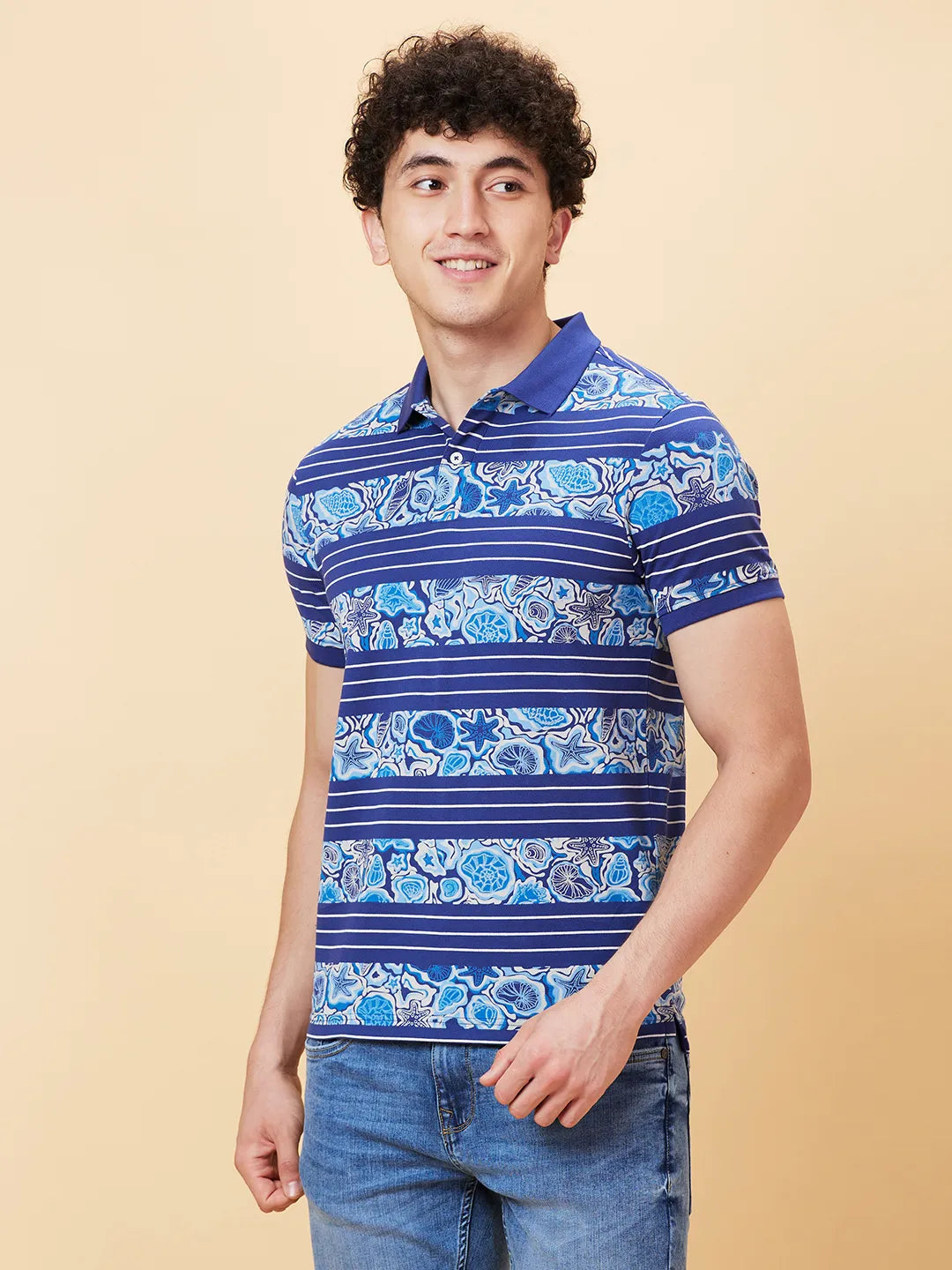 Being Human Clothing Men Regular Fit T-Shirts-Midnight Blue