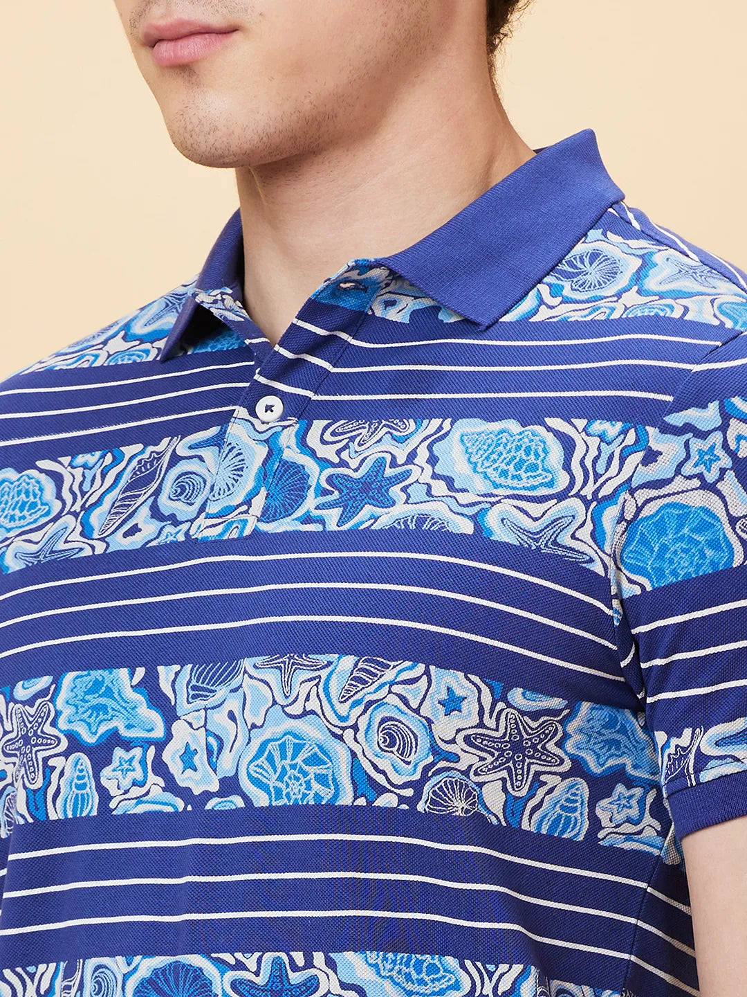 Being Human Clothing Men Regular Fit T-Shirts-Midnight Blue