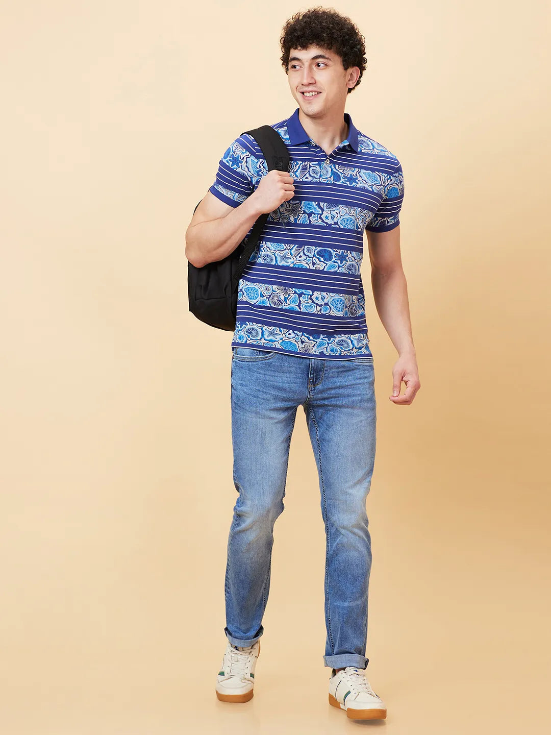 Being Human Clothing Men Regular Fit T-Shirts-Midnight Blue