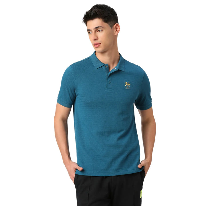 Blue Regular Fit Men's Polo T-Shirt